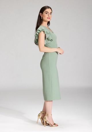 Nitalie dress Pistachio Green - Dresses Boutique B.V.