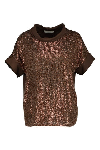 Novara top Choco - Dresses Boutique B.V.