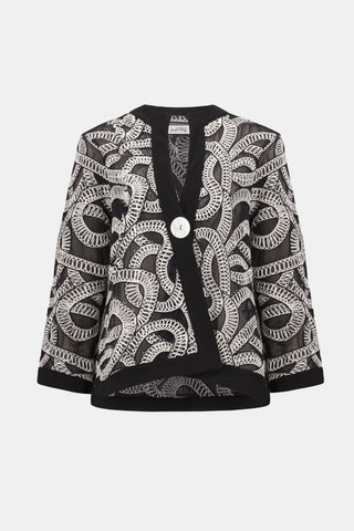 Novelty Mesh Abstract Print Swing Jacket - Dresses Boutique B.V.