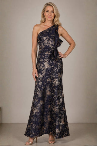 One shoulder jacquard gown - Dresses Boutique B.V.