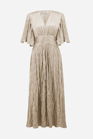 Pleated dress with knot waist - Dresses Boutique B.V.