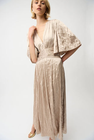 Pleated dress with knot waist - Dresses Boutique B.V.