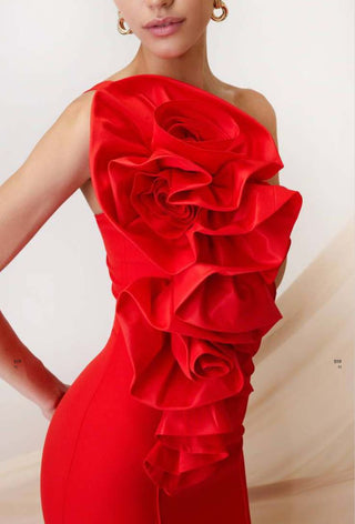 Red flow dress - Dresses Boutique B.V.