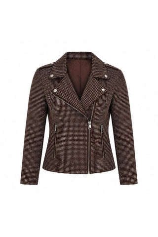 Rhinestone biker jacket - Dresses Boutique B.V.