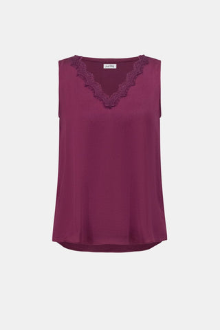 Satin Sleeveless V - Neck Top - Dresses Boutique B.V.
