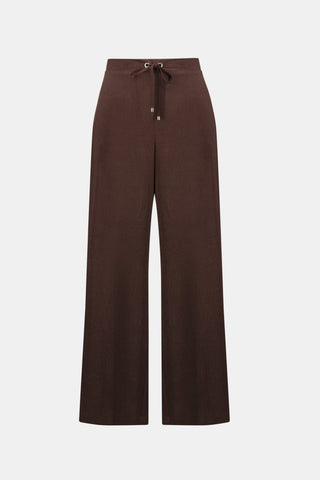 Satin Wide Leg Pull - On Pants With Drawstring - Dresses Boutique B.V.