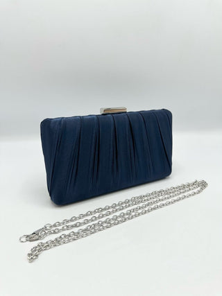 Satinelle clutch Navy - Dresses Boutique B.V.