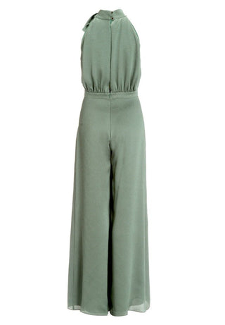Satin tie - neck jumpsuit - Dresses Boutique B.V.