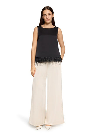 Satin wide pants Champagne Sorbet - Dresses Boutique B.V.