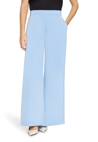 Satin wide pants Soft Sky - Dresses Boutique B.V.