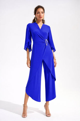 Silky Knit Culotte Jumpsuit Royal Sapphire - Dresses Boutique B.V.