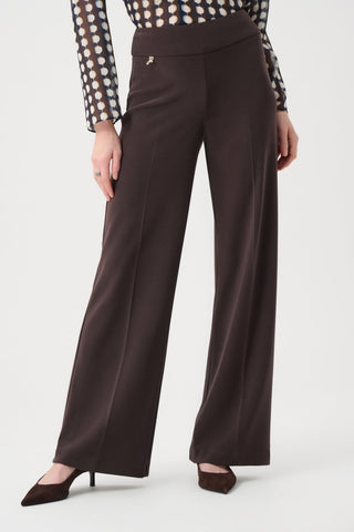 Silky Knit Wide - Leg Pull - On Pants W26 Mocha - Dresses Boutique B.V.