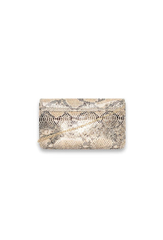 Snake X clutch Creme - Dresses Boutique B.V.