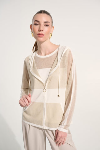 Soft Knit Straight Hooded Zip Jacket - Dresses Boutique B.V.