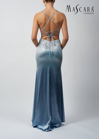 Stefina dress MC11327 Steel Blue - Dresses Boutique B.V.