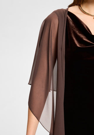 Stole chiffon Chocolate Brown - Dresses Boutique B.V.