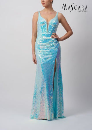 Trishia dress MC111323 Ice Blue - Dresses Boutique B.V.