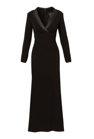Tuxedo long dress Black - Dresses Boutique B.V.