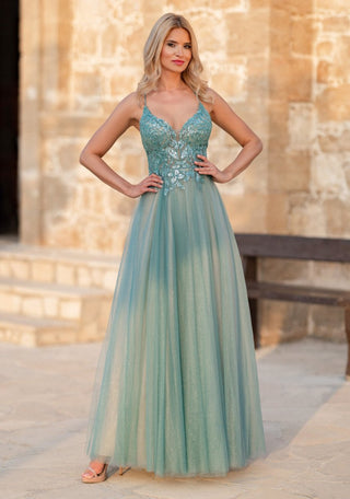 Wandro dress 0869 Glitter Dusty Green - Dresses Boutique B.V.