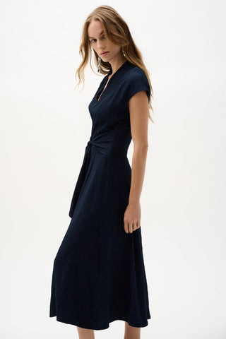 Woven seersucker fit and flare dress - Dresses Boutique B.V.