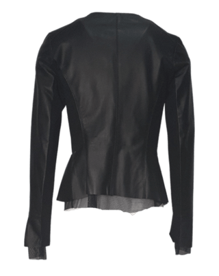 Biker leather jacket Black - Dresses Boutique B.V.