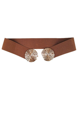 Double boucle belt Camel - Dresses Boutique B.V.