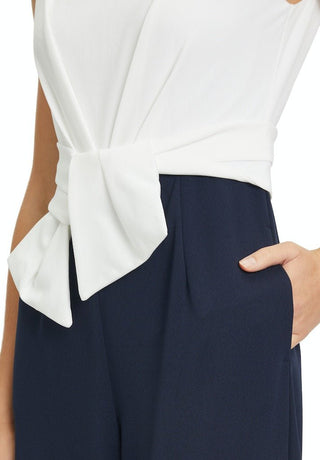 Lara jumpsuit Dark Blue / Cream - Dresses Boutique B.V.