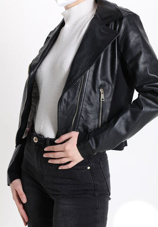 Leather biker jacket - Dresses Boutique B.V.