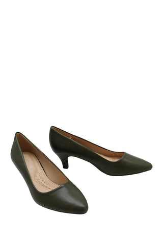 PU leather pump 5.5cm green - Dresses Boutique B.V.