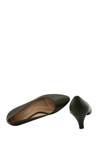 PU leather pump 5.5cm green - Dresses Boutique B.V.