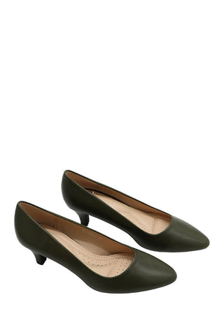 PU leather pump 5.5cm green - Dresses Boutique B.V.