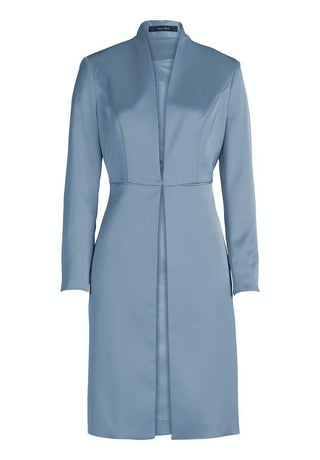 Satin blazer long Bluish grey - Dresses Boutique B.V.