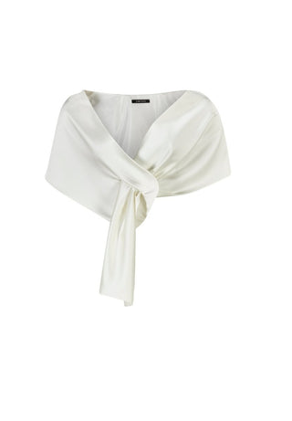 Satin stola ivory - Dresses Boutique B.V.