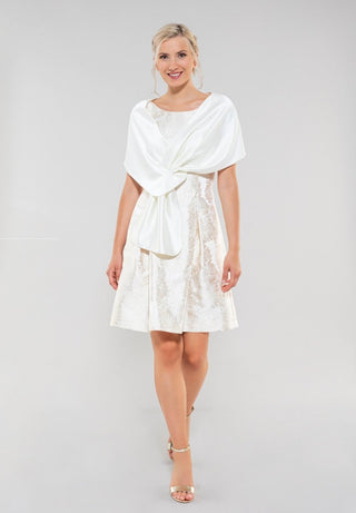 Satin stola ivory - Dresses Boutique B.V.