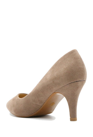 Suedine pump Taupe - Dresses Boutique B.V.