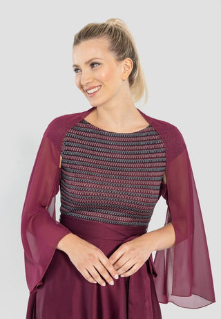 Thin chiffon stole Brilliant wine - Dresses Boutique B.V.