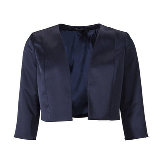 Satin bolero halve mouw navy - Dresses Boutique B.V.